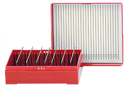 Micro-Tec M25R slide storage box for 25 standard 75x25mm slides, red